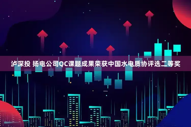 泸深投 扬电公司QC课题成果荣获中国水电质协评选二等奖